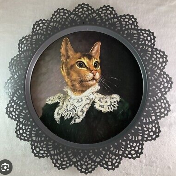 Ikea Thierry Poncelet Victorian Cat Portraits Retired Rare Grannycore - Picture 8 of 8
